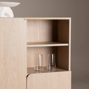 Tyresö – Meuble de rangement – Blanchi – 30 x 110 x 80 cm