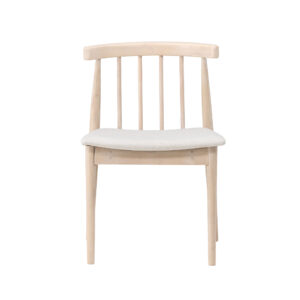 Flora – Chaise de salle à manger – Beige, Blanchi – 46 x 78 x 50 cm