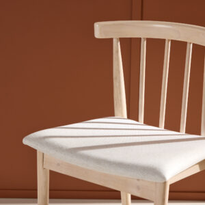 Flora – Chaise de salle à manger – Beige, Blanchi – 46 x 78 x 50 cm