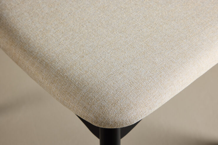 Ven – Chaise de salle à manger – Beige, Noir – 54 x 80 x 47 cm