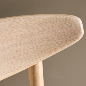 Ven – Chaise de salle à manger – Beige, Blanchi – 54 x 80 x 47 cm