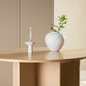 Strada – Table à manger rectangulaire – Blanchi – ⌀120 cm
