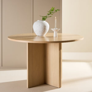 Strada – Table à manger rectangulaire – Blanchi – ⌀120 cm