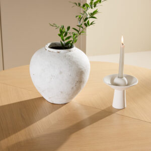 Strada – Table à manger rectangulaire – Blanchi – ⌀120 cm