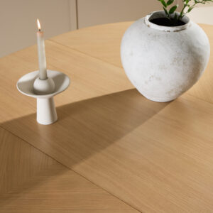 Strada – Table à manger rectangulaire – Blanchi – ⌀120 cm