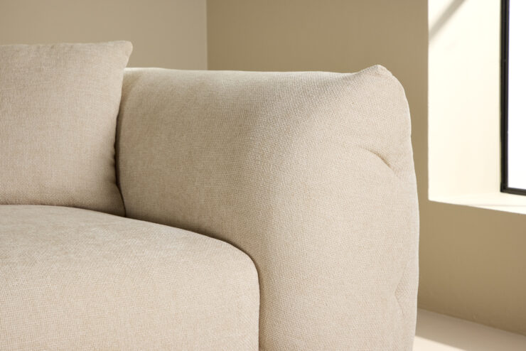 Positano – Canapé d'angle – Beige, Noir – 117 x 71 x 335 x 194 cm