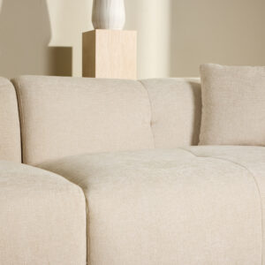 Positano – Canapé d&rsquo;angle – Beige, Noir – 117 x 71 x 335 x 194 cm