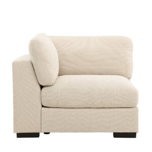 Salerno – Canapé d&rsquo;angle – Beige, Noir – 102 x 86 x 112 cm