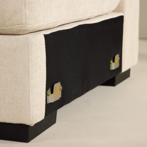 Salerno – Canapé d&rsquo;angle – Beige, Noir – 102 x 86 x 112 cm