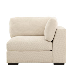 Salerno – Canapé d&rsquo;angle – Beige, Noir – 102 x 86 x 112 cm