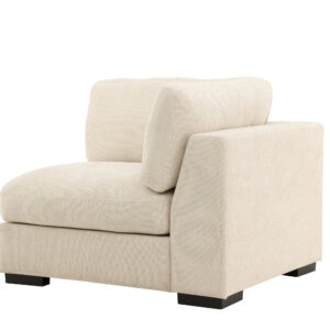 Salerno – Canapé d&rsquo;angle – Beige, Noir – 102 x 86 x 112 cm