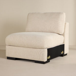 Salerno – Canapé d&rsquo;angle – Beige, Noir – 102 x 86 x 87 cm
