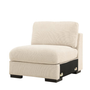 Salerno – Canapé d&rsquo;angle – Beige, Noir – 102 x 86 x 87 cm