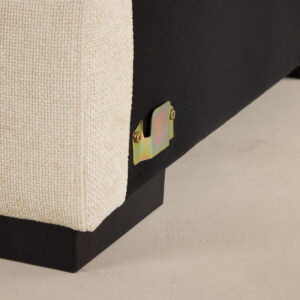 Salerno – Canapé d&rsquo;angle – Beige, Noir – 102 x 86 x 87 cm