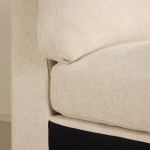 Salerno – Canapé d&rsquo;angle – Beige, Noir – 99 x 86 x 99 cm