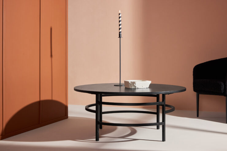 Copenhagen – Table basse – Noir – ⌀100 cm