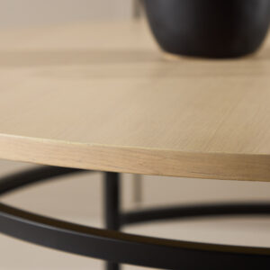 Copenhagen – Table basse – Noir, Blanchi – ⌀100 cm