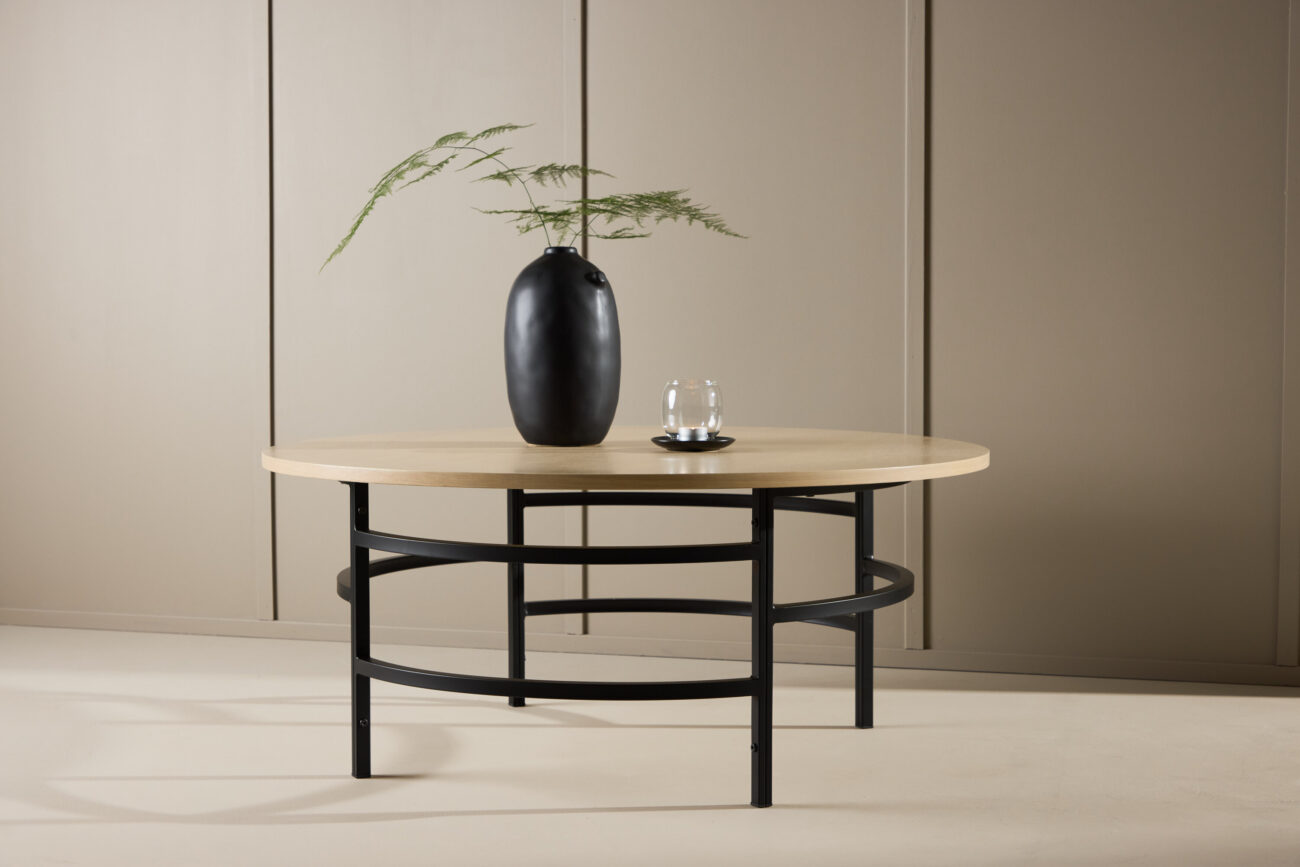 Copenhagen – Table basse – Noir, Blanchi – ⌀100 cm