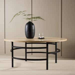 Copenhagen – Table basse – Noir, Blanchi – ⌀100 cm