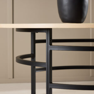 Copenhagen – Table basse – Noir, Blanchi – ⌀100 cm