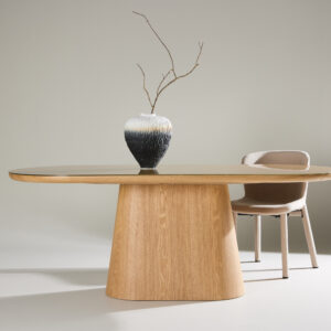 Castor – Table à manger ovale – Naturel – 200 x 90 cm