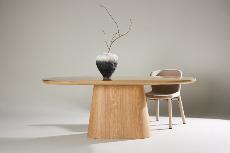 Castor – Table à manger ovale – Naturel – 200 x 90 cm