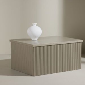 Lenox – Table d&rsquo;appoint – Beige – 80 x 60 cm