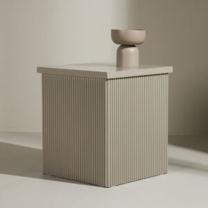 Lenox – Table d&rsquo;appoint – Beige – 40 x 40 cm