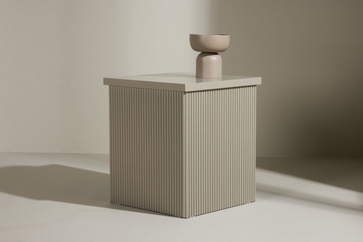 Lenox – Table d'appoint – Beige – 40 x 40 cm
