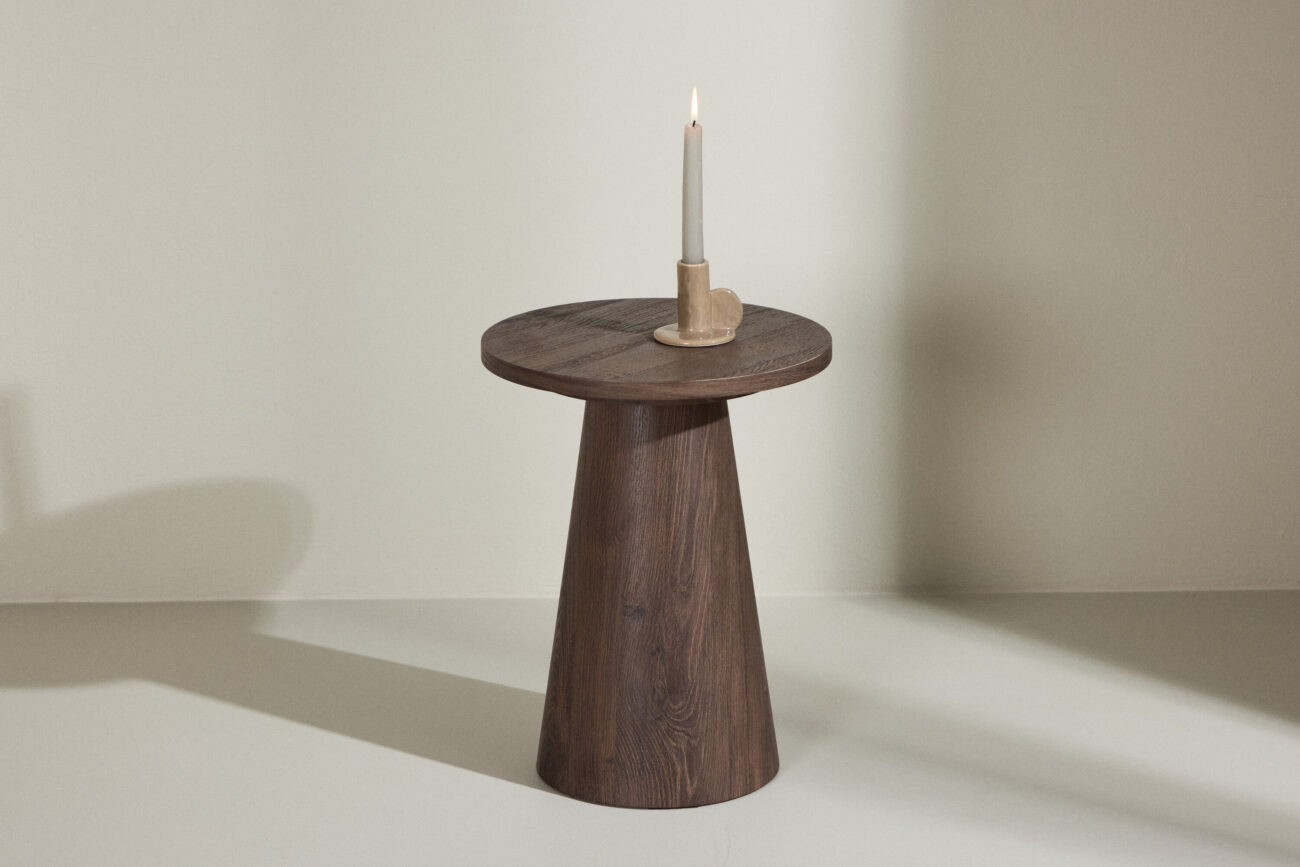 Lanzo – Table d’appoint – Moka – ⌀35 cm