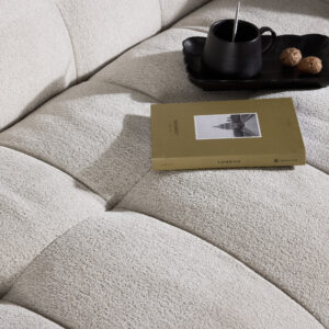 Malou – Canapé 3 places – Beige, Noir – 98 x 70 x 238 cm