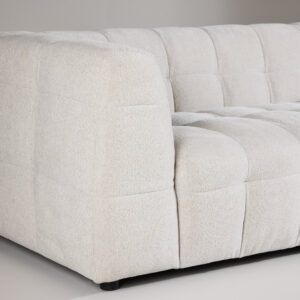 Malou – Canapé 3 places – Beige, Noir – 98 x 70 x 238 cm