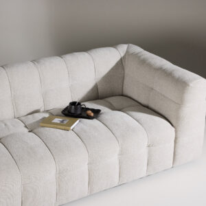 Malou – Canapé 3 places – Beige, Noir – 98 x 70 x 238 cm