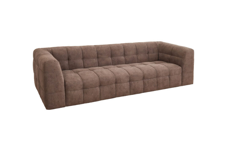 Malou – Canapé 3 places – Marron, Noir – 238 x 98 x 70 cm