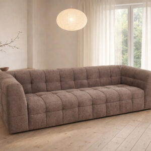 Malou – Canapé 3 places – Marron, Noir – 238 x 98 x 70 cm