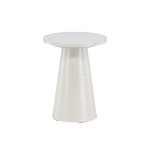 Lanzo – Table d&rsquo;appoint – Blanc – ⌀35 cm