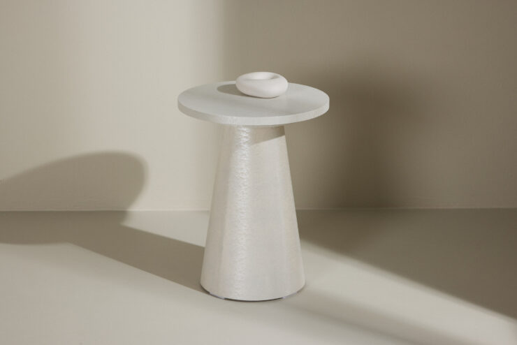 Lanzo – Table d'appoint – Blanc – ⌀35 cm
