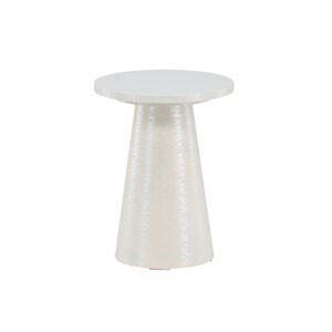 Lanzo – Table d&rsquo;appoint – Blanc – ⌀35 cm
