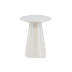 Lanzo – Table d&rsquo;appoint – Blanc – ⌀35 cm