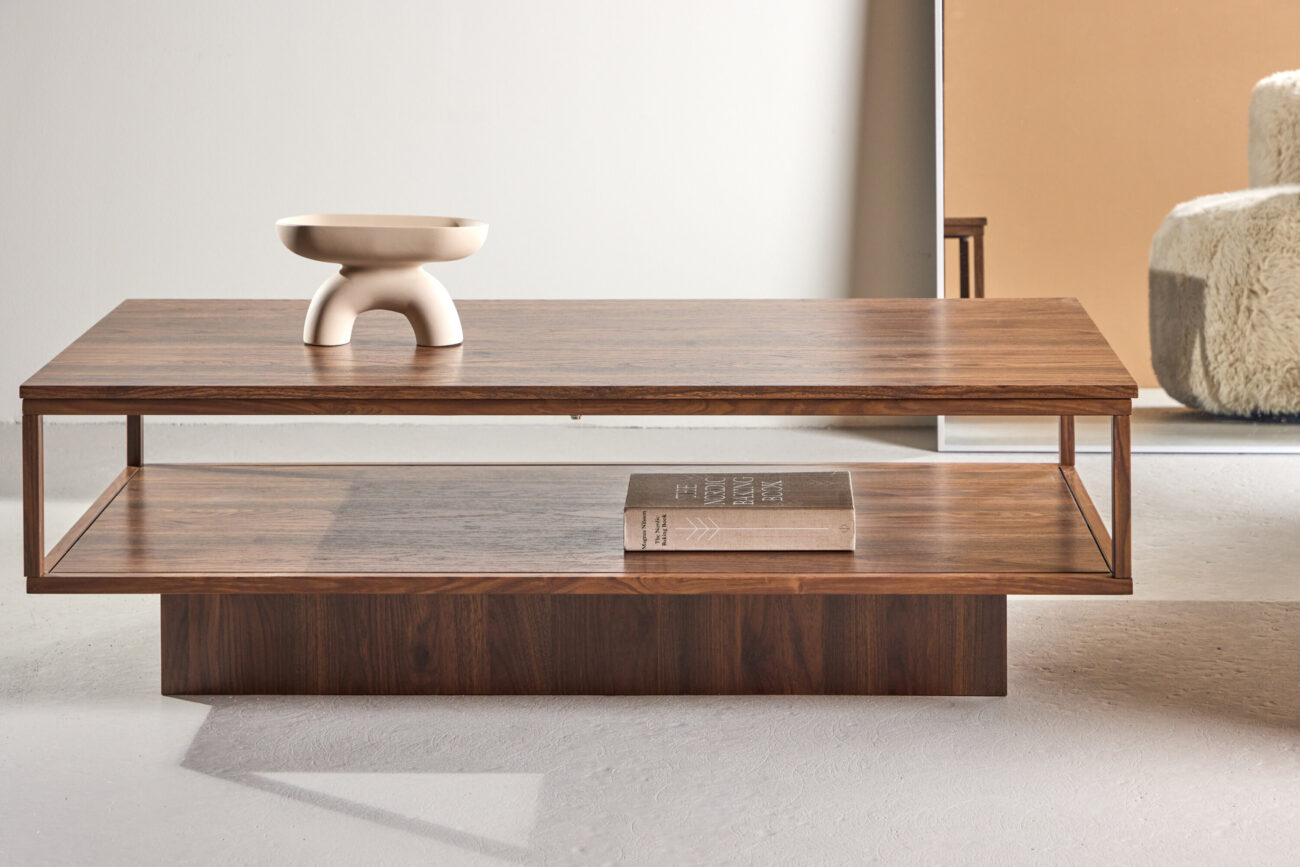 Maglehem – Table basse – Noyer – 130 x 60 cm