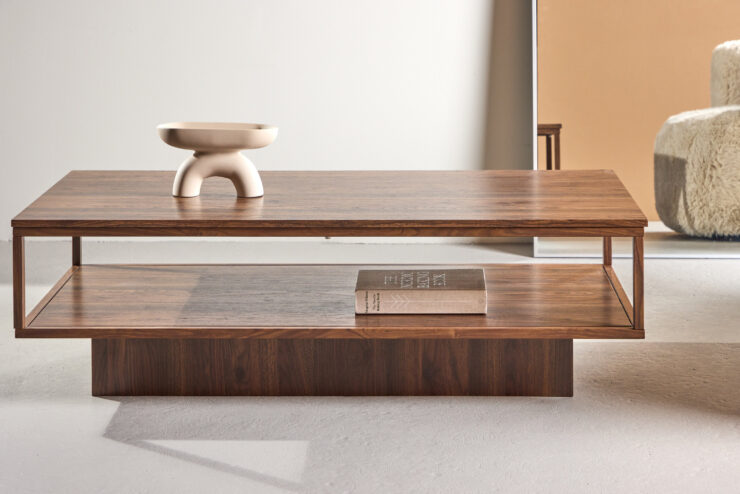 Maglehem – Table basse – Noyer – 130 x 60 cm