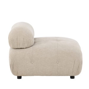 Mika – Module de canapé – Beige, Noir – 95 x 70 x 95 cm