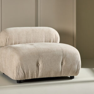 Mika – Module de canapé – Beige, Noir – 95 x 70 x 95 cm