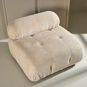 Mika – Module de canapé – Beige, Noir – 95 x 70 x 95 cm