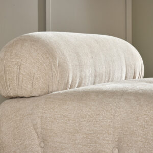 Mika – Module de canapé – Beige, Noir – 95 x 70 x 95 cm