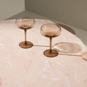 Kres – Table basse – Doré, Rose – 125 x 71 cm