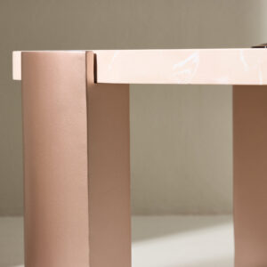 Kres – Table basse – Doré, Rose – 125 x 71 cm