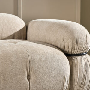 Mika – Module de canapé – Beige, Noir – 95 x 70 x 95 cm