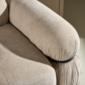 Mika – Module de canapé – Beige, Noir – 95 x 70 x 95 cm