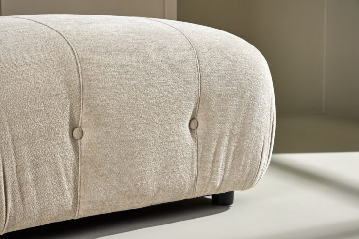 Mika – Module de canapé – Beige, Noir – 67 x 44 x 94 cm